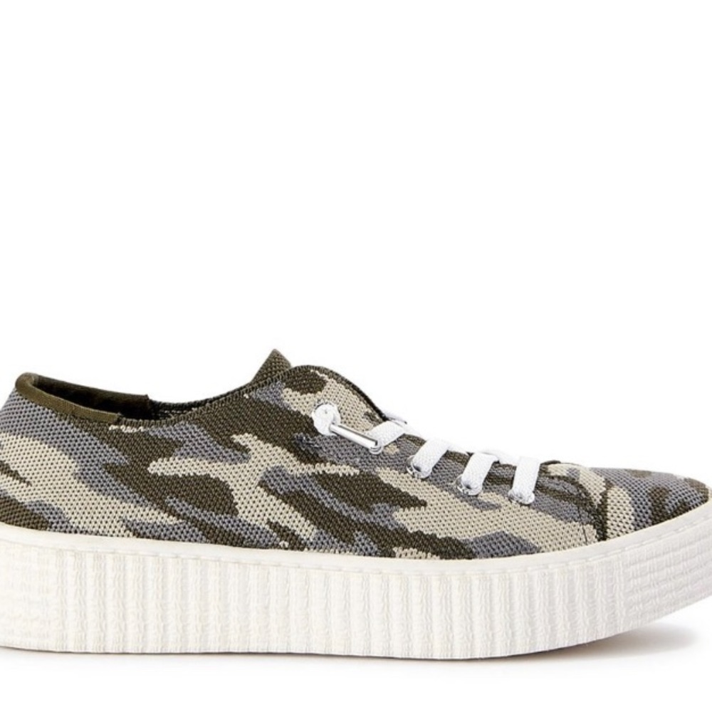 NIB Madden NYC Women’s Glamo Camo Platform Sneakers - Picture 4 of 9